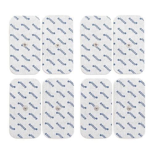 8 TENS Unit Electrode Pads 4x2 in with 3.5mm Snap Connection