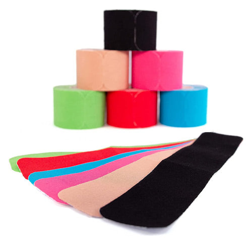 120 Strips of Kinesiology Tape - Precut on 6 rolls - Multicolor