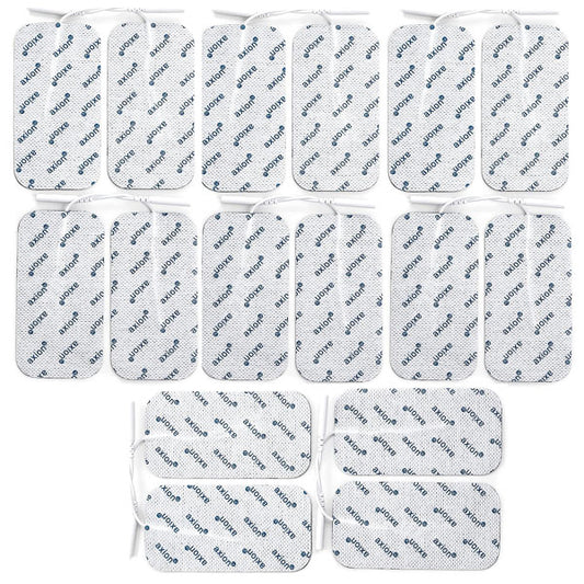 16 TENS EMS Electrode Pads 4x2 in with 2mm Plug-in Connection