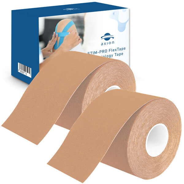 2 Rolls of Kinesiology Tape - Uncut - Beige - 16ft x 2in